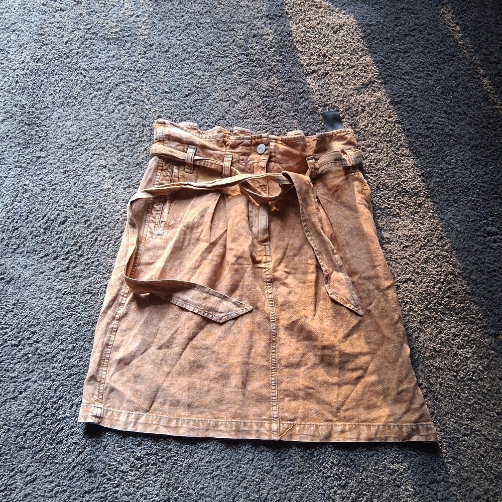 Anthropologie Brown Pencil Skirt with Belt